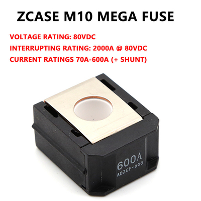 3998XXX.ZXM10 MEGA Starter Fuse 80V DC M8 M10 ZCASE Bolt Down Single Material Handling