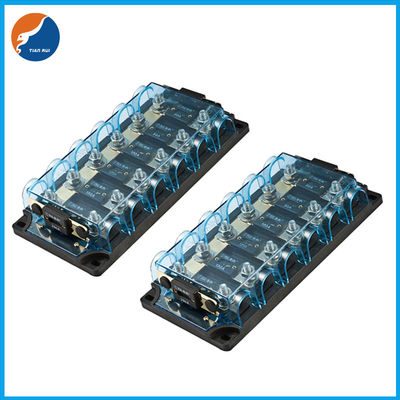 BANL-C6 Multiple Cover Included Circuit Protection Fuse Holder Fuse Block Car Auto Automotive 6 Ways ANL Fuse Box