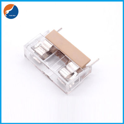 JH-510 Nylon Glass Fiber 5X20mm PCB Fuse Holder With Transparent Protective Cover