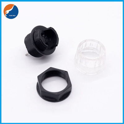 570 Series Black Thermoplastic Panel Mount Micro Subminiature Fuse Holder For TR5 TE5 Fuses