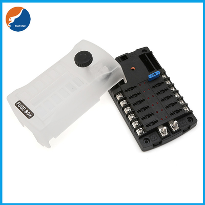 12 Way Blade Fuse Block Car ATO ATC Fuse Box Holder Negative With Waterproof Protective Cover