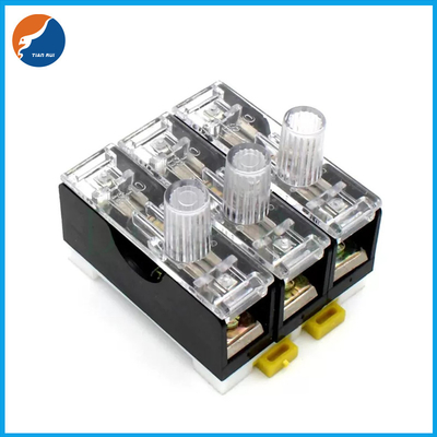 1P 2P 3P 6x30mm Din Rail Mount 35mm 3AG Fuse Block with PC Cover and LED Indicating