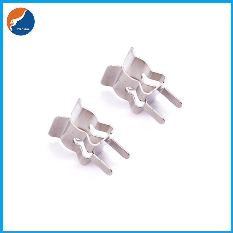 Phosphor Bronze 0.4mm PCB Fuse Clips 10A For 5mm Diameter Fuse