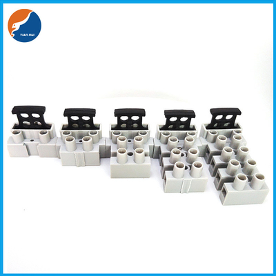 Plastic Electrical Screw Feed Through 4 Pole Pin Fuse Holder Terminal Block Connector