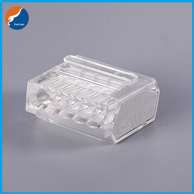 4 Pole Screw Less Lighting Wire Connector Terminal Block Push In Power Connector