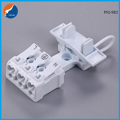 Screwless Cable Clamp Wire Push In Connector P02-SR1 P02-SR2 For Lamp