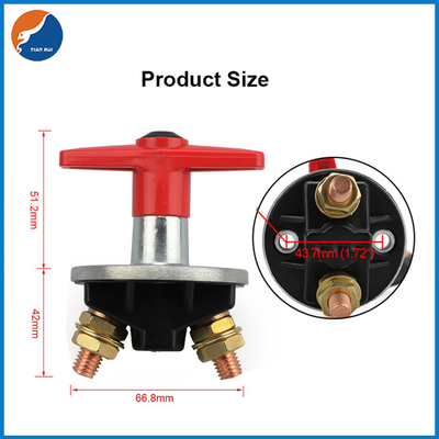 Truck Car 300A Battery Power Switch Fixed Key Disconnect Main Cut Off