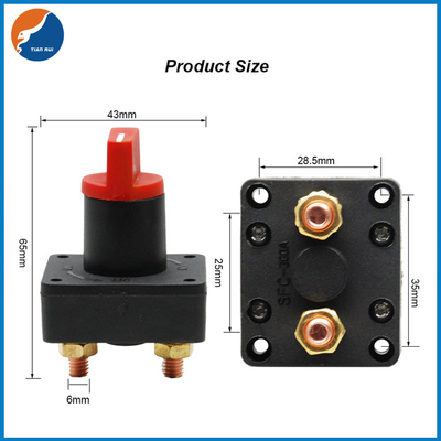 300A 60VDC Mini Universal Motorcycle Car Auto Battery Disconnect Cut Off Kill Switch