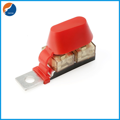 2 Way MRBF Surface And Terminal Mount Marine Rated Battery Fuse Block Dual Studs
