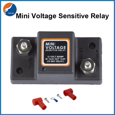Monitoring Mini Voltage Sensitive VSR Relay Dual Battery Controller Isolator 12V 50AMP for Automobile Motorcycle RV Boat