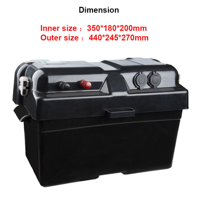 12V Outdoor Waterproof Battery Box for Marine Automotive RV Boat Camper and Travel Trailer