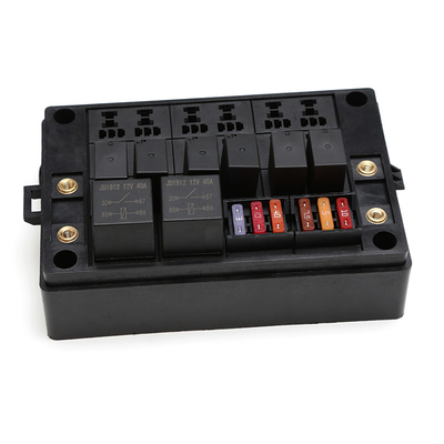 12V Waterproof  Fuse and Relay Box with 6pcs ATC ATO Blade Fuses for Auto Car Marine Boat
