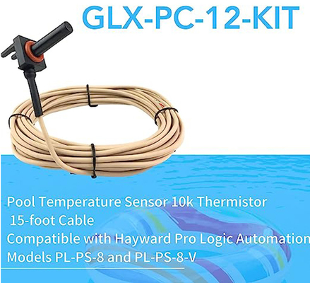 GLX-PC-12-KIT Pool Temperature Sensor Thermistor Water Air Solar With 15 Feet Cable