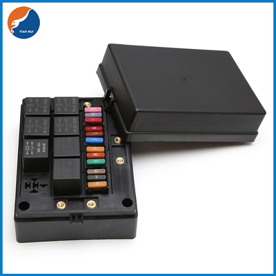 Flame Retardant Material Copper Connector 12 Way Slot 12V 80A Relay Socket Blade Fuse Boxes