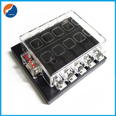 1 Input 10 Output Standard Universal Blade Fuse Block With Screw Terminal