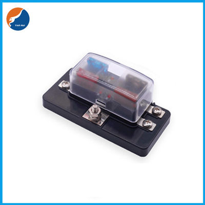 Tin Plated Screw Terminals 4 Way Car Automotive Standard Blade Fuse Boxs With Indicating LED