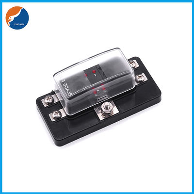 Tin Plated Screw Terminals 4 Way Car Automotive Standard Blade Fuse Boxs With Indicating LED
