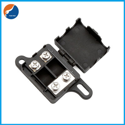 Black PA Material 2 Ways 20A To 200A Car Automotive Mini ANS MIDI Auto Fuse Box Block Holder