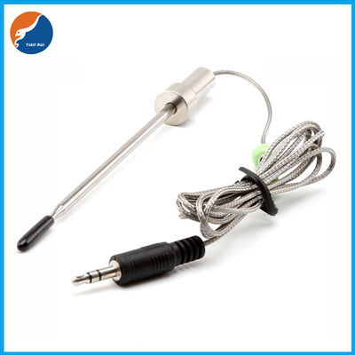 Stainless Steel Handle NTC 100K Temperature Sensor With Stereo Plug