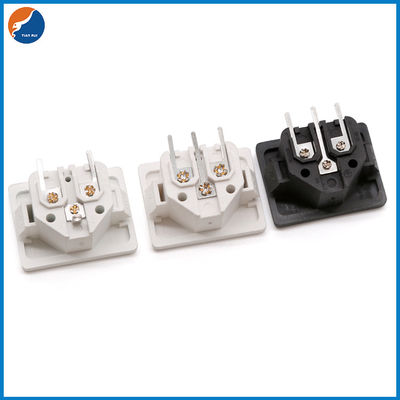 3 Pin C6 Inlet Plum Plug Power Socket 2.5A 6A 8A 250V AC