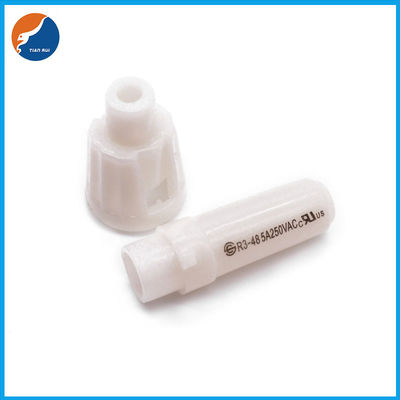 5.2x20mm 22AWG Wire Leaded White Housing Bakelite Glass Tube Fuse Type In-Line Fuse Holders