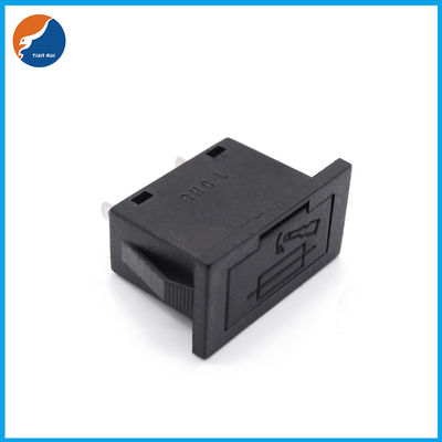 BHC1 Black Housing Glass Ceramic Tube PCB Board Mount Fuse Holder For 5.2x20mm Current Fuses