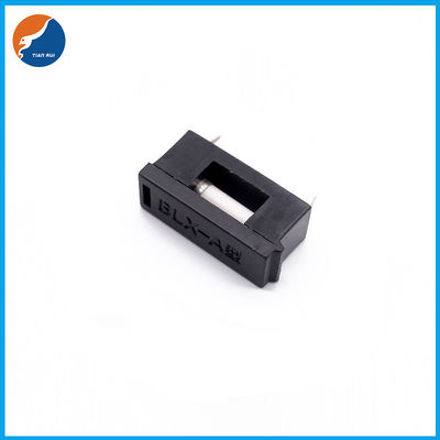 BLX-A 6.3A 250V PA66 Material 5x20mm Ceramic Glass PCB Mounting Fuse Holder With Cover