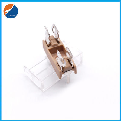 JH-510 Nylon Glass Fiber 5X20mm PCB Fuse Holder With Transparent Protective Cover