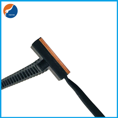 Refrigerator 6x20 Probe TPE NTC Thermistor Temperature Sensor 10K With Fixed Tie Pipe Industrial Strap