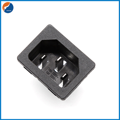 R14-A-1CB1 C14 Electric Insert Male AC Plug Power Connector Socket 10A 250V For Home Appliances