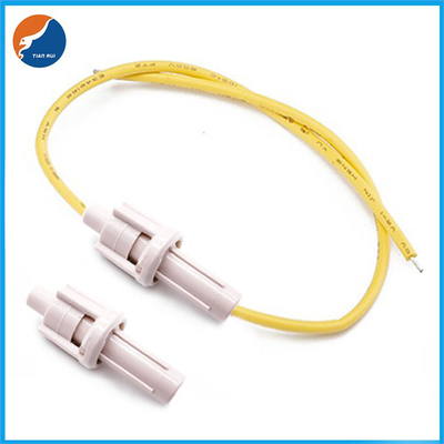 30cm 20cm Electrical Glass Ceramic Tube 5x20mm 10A In-Line Fuse Holder With Red Wire