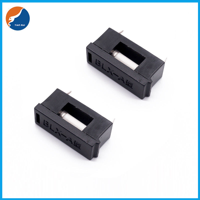 BLX-A 6.3A 250V PA66 Material 5x20mm Ceramic Glass PCB Mounting Fuse Holder With Cover